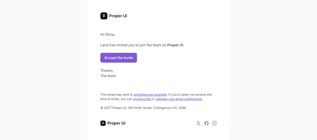Simple invite