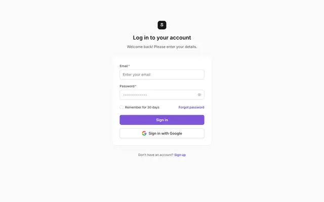 Login Card Separated