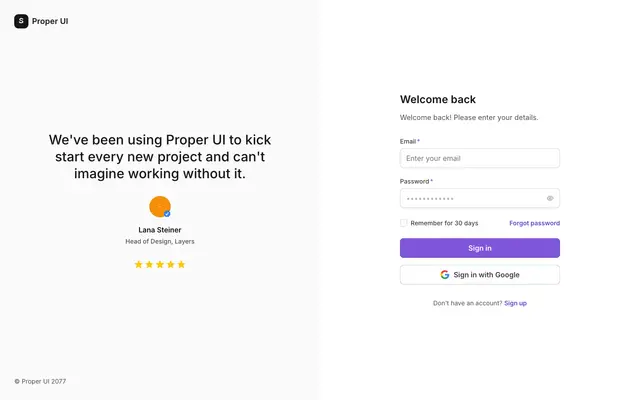 Login Split Quote