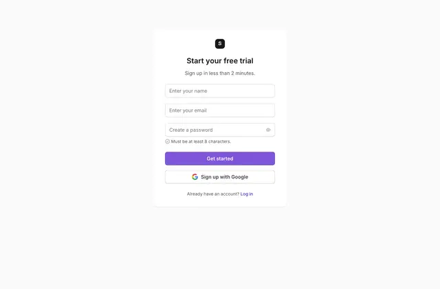 Signup Card Combined