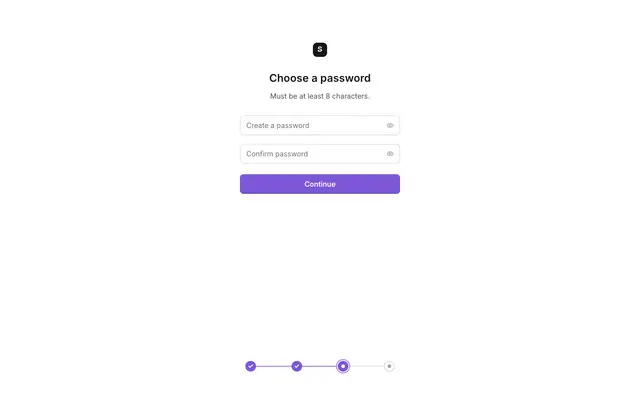 Signup progress 01