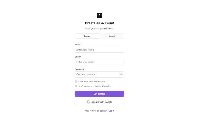 Signup simple