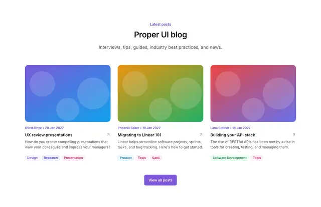 Blog Section Simple Center Aligned 01