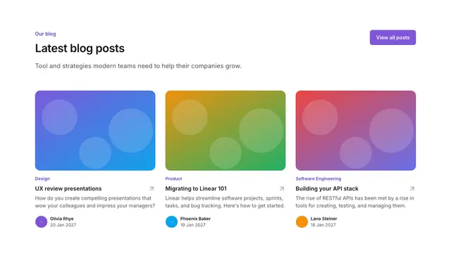 Blog Section Simple Left Aligned 01