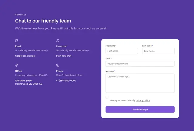 Contact Icons And Form Brand