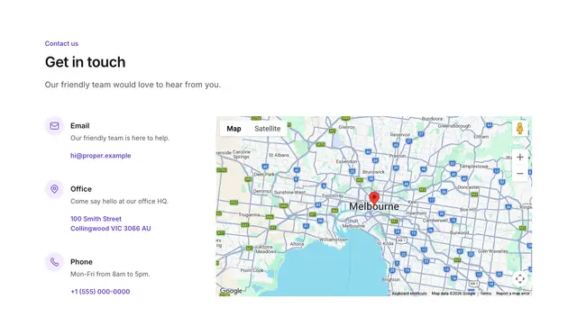 Contact Icons And Map 01
