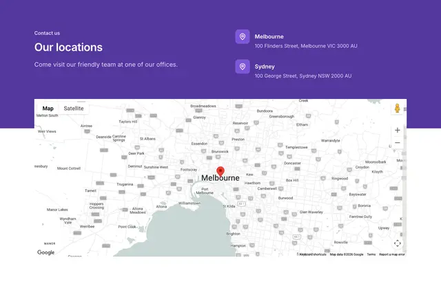 Contact Icons And Map 02 Brand