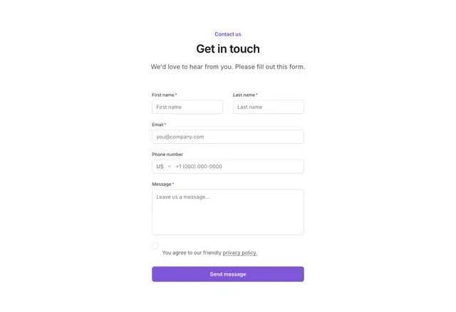 Contact Simple Form 01