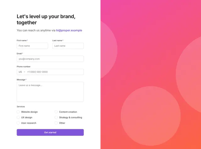 Contact Simple Form 03