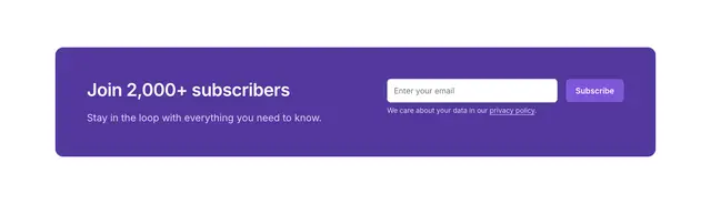 Newsletter Card Horizontal Brand