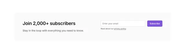 Newsletter card horizontal