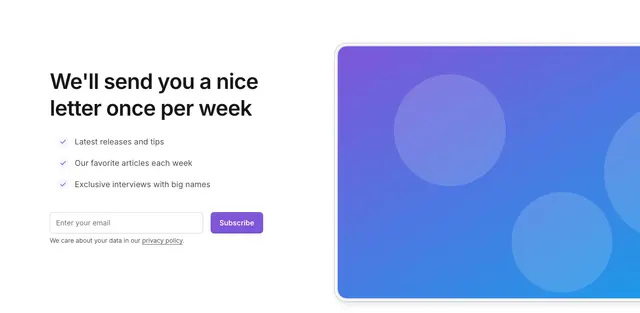 Newsletter Screen Mockup 01