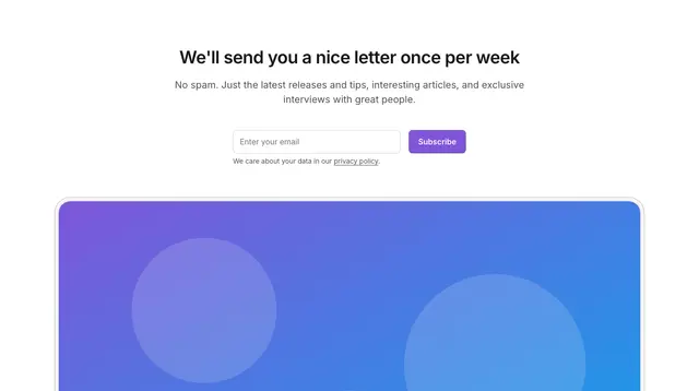 Newsletter Screen Mockup 03