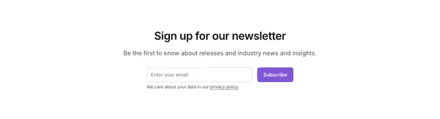 Newsletter Simple Centered