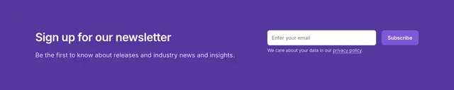 Newsletter Simple Left Brand