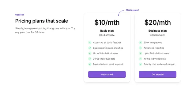 Pricing Section Featured Cards 02