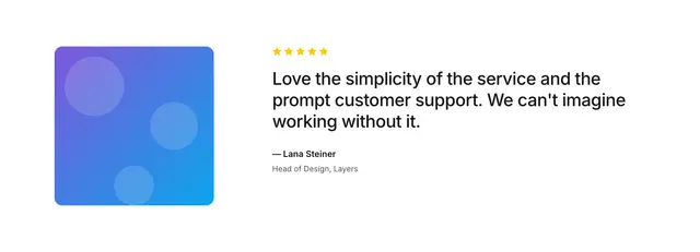 Testimonial Simple Left Aligned